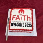 Cake cutting ceremony at FAiTh Free Hematology Clinic launch 2025